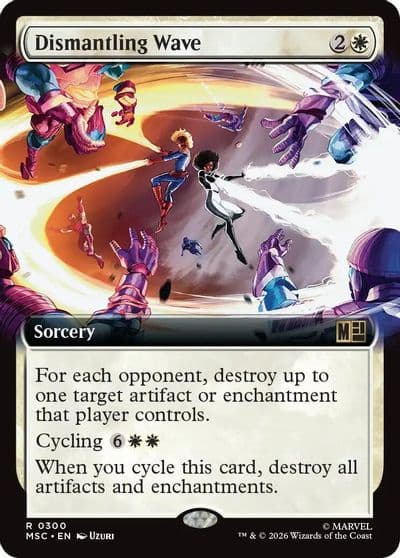 Dismantling Wave Extended Art Commander: Marvel Super Heroes Magic card