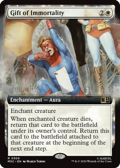 Gift of Immortality Extended Art Commander: Marvel Super Heroes Magic card