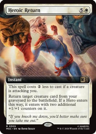 Heroic Return Extended Art Commander: Marvel Super Heroes Magic card