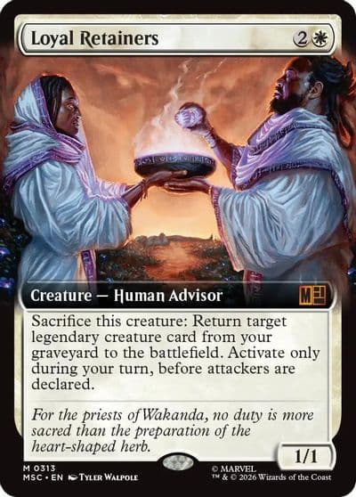 Loyal Retainers Extended Art Commander: Marvel Super Heroes Magic card