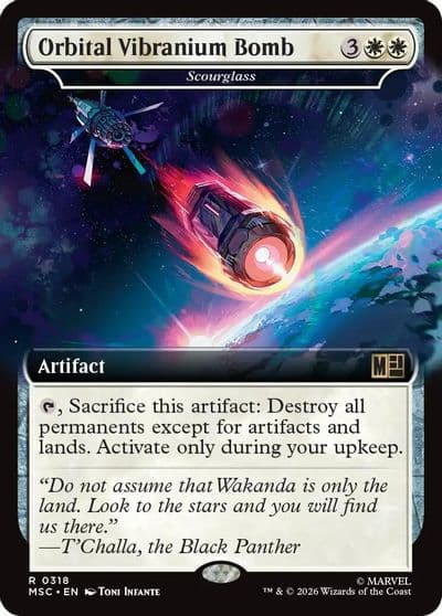 Orbital Vibranium Bomb Scourglass Extended Art Commander: Marvel Super Heroes Magic card