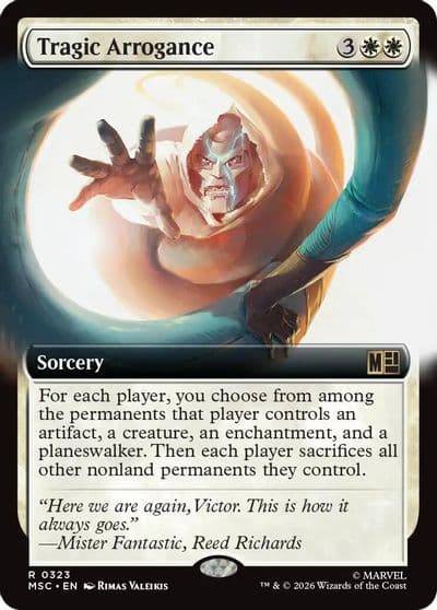 Tragic Arrogance Extended Art Commander: Marvel Super Heroes Magic card