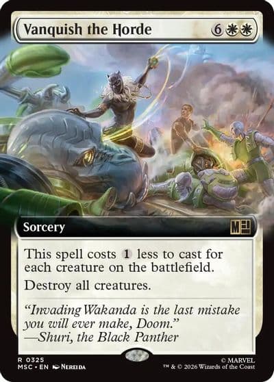 Vanquish the Horde Extended Art Commander: Marvel Super Heroes Magic card