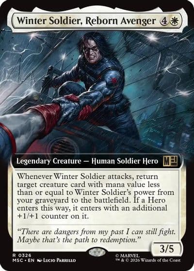 Winter Soldier Reborn Avenger Extended Art Commander: Marvel Super Heroes Magic card