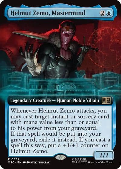 Helmut Zemo Mastermind Extended Art Commander: Marvel Super Heroes Magic card