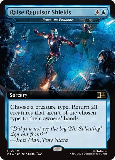 Raise Repulsor Shields Raise the Palisade Extended Art Commander: Marvel Super Heroes Magic card