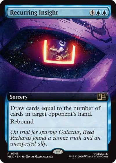 Recurring Insight Extended Art Commander: Marvel Super Heroes Magic card