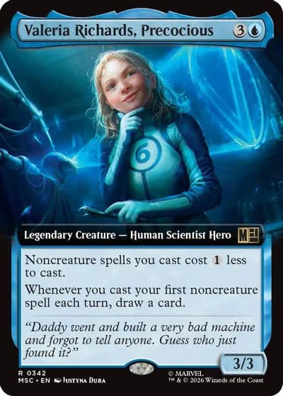 Valeria Richards Precocious Extended Art Commander: Marvel Super Heroes Magic card