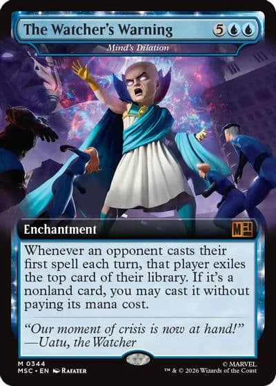 The Watchers Warning Minds Dilation Extended Art Commander: Marvel Super Heroes Magic card