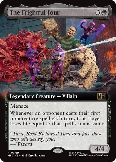 The Frightful Four Extended Art Commander: Marvel Super Heroes Magic card
