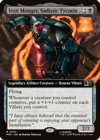 Iron Monger Sadistic Tycoon Extended Art Commander: Marvel Super Heroes Magic card