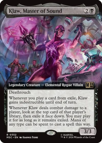 Klaw Master of Sound Extended Art Commander: Marvel Super Heroes Magic card