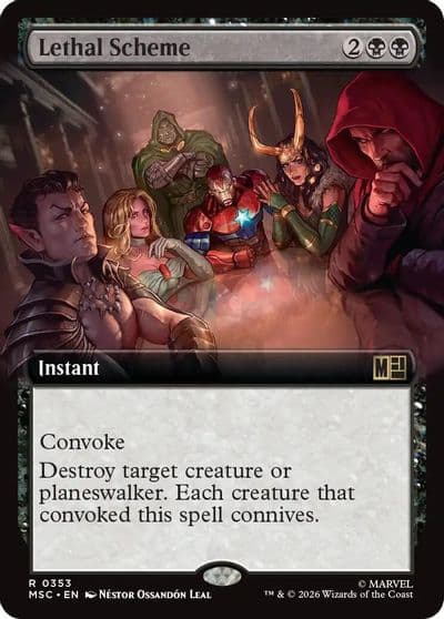 Lethal Scheme Extended Art Commander: Marvel Super Heroes Magic card