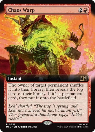 Chaos Warp Extended Art Commander: Marvel Super Heroes Magic card