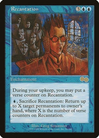 Recantation Urza's Saga Magic card