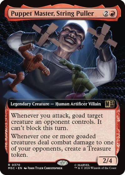 Puppet Master String Puller Extended Art Commander: Marvel Super Heroes Magic card