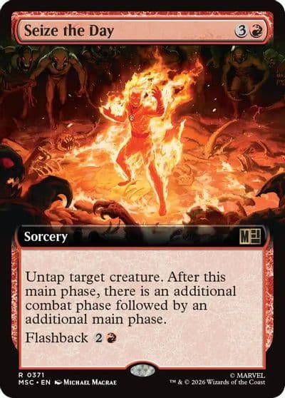 Seize the Day Extended Art Commander: Marvel Super Heroes Magic card