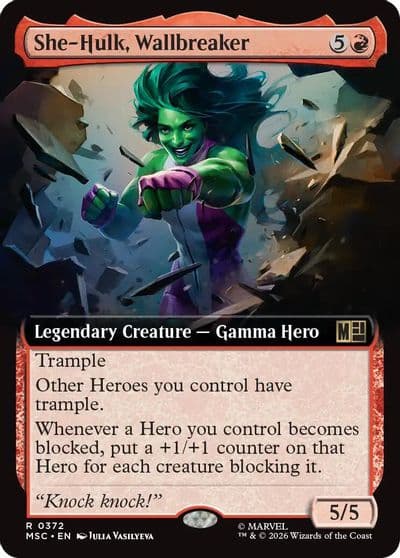 She Hulk Wallbreaker Extended Art Commander: Marvel Super Heroes Magic card