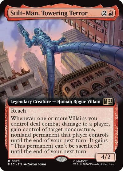 Stilt Man Towering Terror Extended Art Commander: Marvel Super Heroes Magic card
