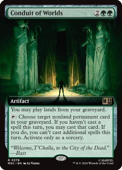 Conduit of Worlds Extended Art Commander: Marvel Super Heroes Magic card
