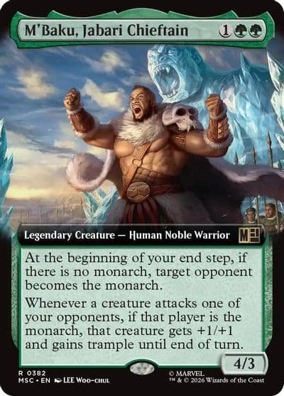 MBaku Jabari Chieftain Extended Art Commander: Marvel Super Heroes Magic card