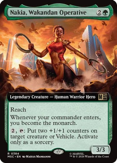 Nakia Wakandan Operative Extended Art Commander: Marvel Super Heroes Magic card