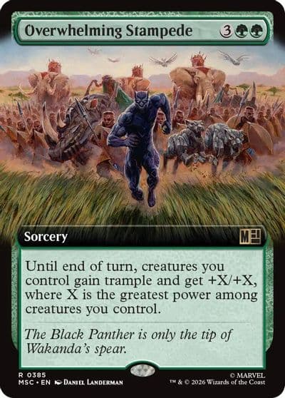 Overwhelming Stampede Extended Art Commander: Marvel Super Heroes Magic card