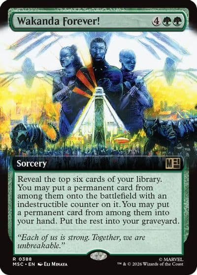 Wakanda Forever Extended Art Commander: Marvel Super Heroes Magic card
