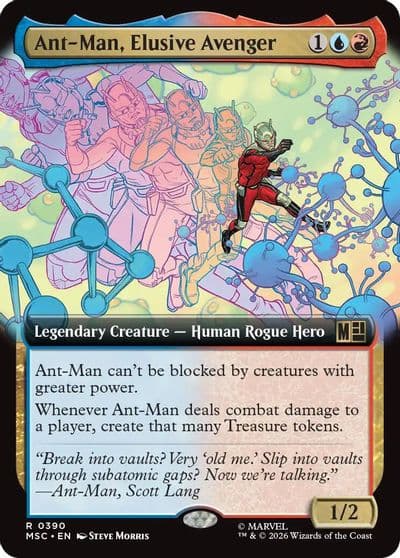 Ant Man Elusive Avenger Extended Art Commander: Marvel Super Heroes Magic card