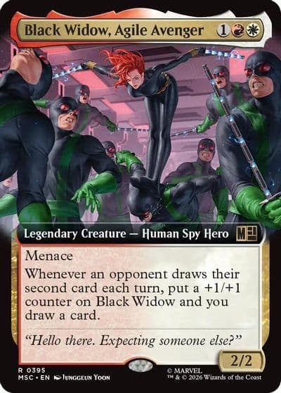 Black Widow Agile Avenger Extended Art Commander: Marvel Super Heroes Magic card