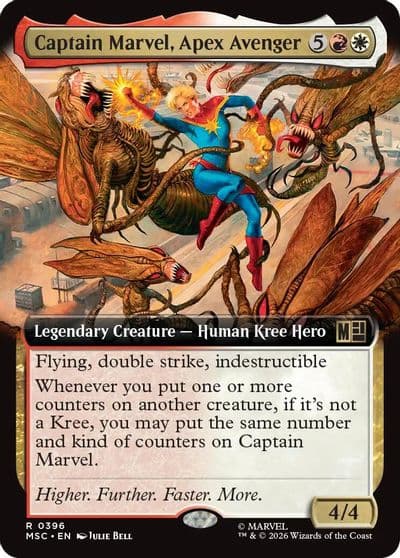 Captain Marvel Apex Avenger Extended Art Commander: Marvel Super Heroes Magic card