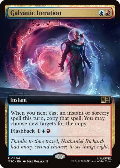 Galvanic Iteration Extended Art Commander: Marvel Super Heroes Magic card