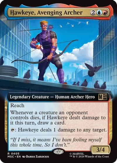 Hawkeye Avenging Archer Extended Art Commander: Marvel Super Heroes Magic card