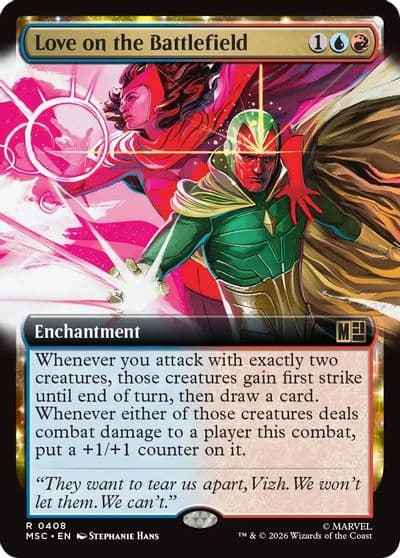 Love on the Battlefield Extended Art Commander: Marvel Super Heroes Magic card