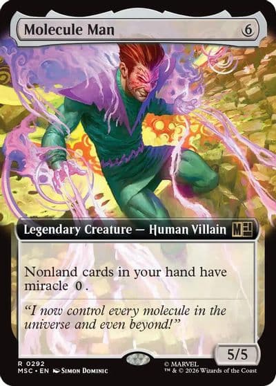 Molecule Man Extended Art Commander: Marvel Super Heroes Magic card