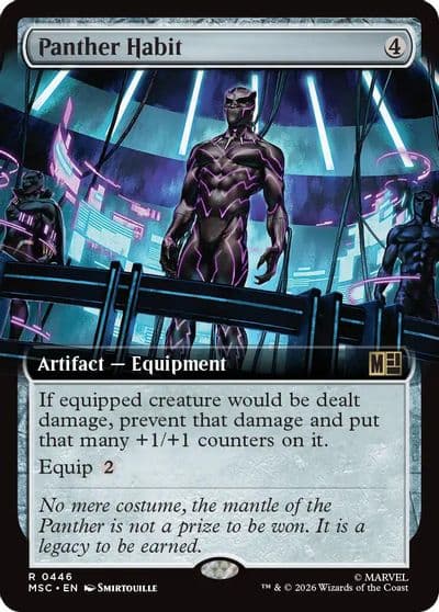 Panther Habit Extended Art Commander: Marvel Super Heroes Magic card