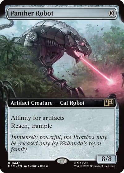 Panther Robot Extended Art Commander: Marvel Super Heroes Magic card