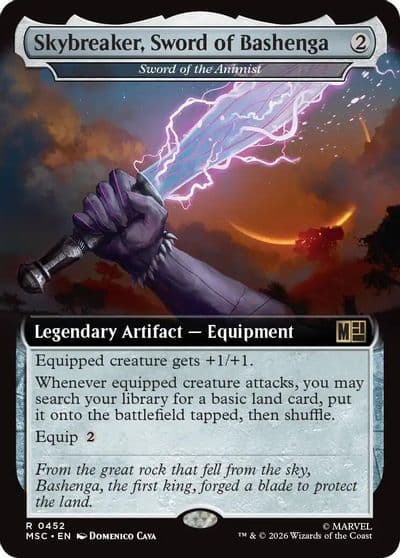 Skybreaker Sword of Bashenga Sword of the Animist Extended Art Commander: Marvel Super Heroes Magic card