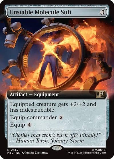 Unstable Molecule Suit Extended Art Commander: Marvel Super Heroes Magic card