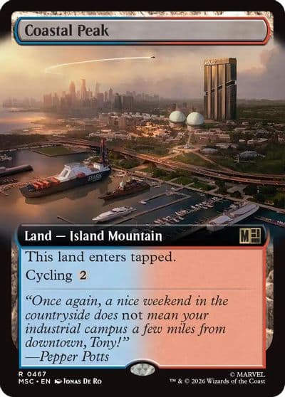 Coastal Peak Extended Art Commander: Marvel Super Heroes Magic card
