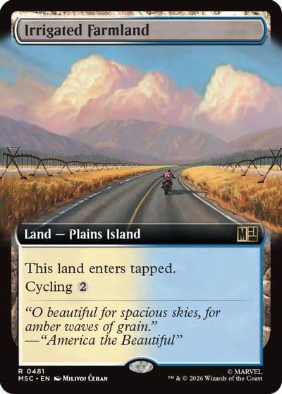 Irrigated Farmland Extended Art Commander: Marvel Super Heroes Magic card