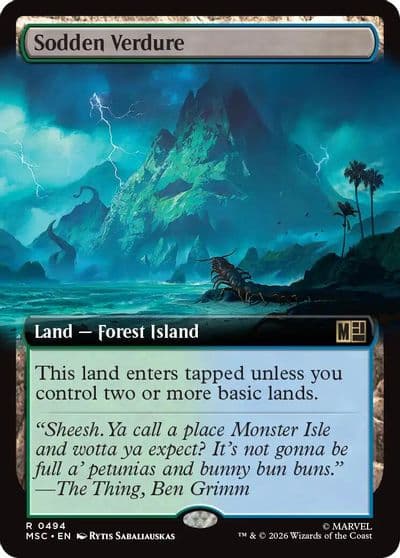 Sodden Verdure Extended Art Commander: Marvel Super Heroes Magic card