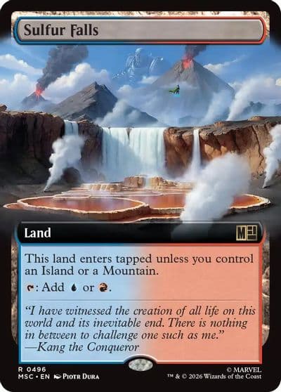 Sulfur Falls Extended Art Commander: Marvel Super Heroes Magic card