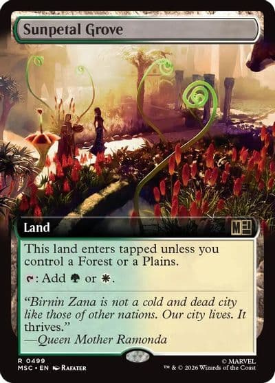 Sunpetal Grove Extended Art Commander: Marvel Super Heroes Magic card