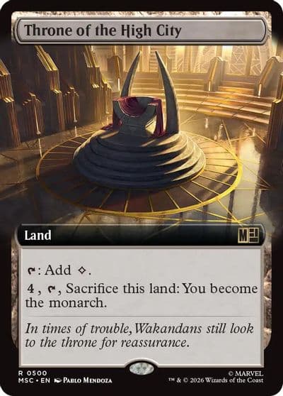 Throne of the High City Extended Art Commander: Marvel Super Heroes Magic card
