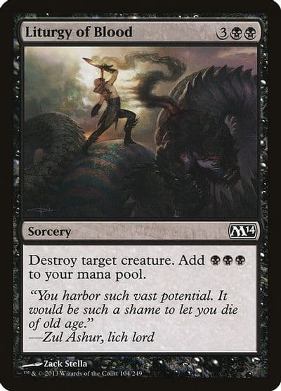 Liturgy of Blood Magic 2014 (M14) Magic card