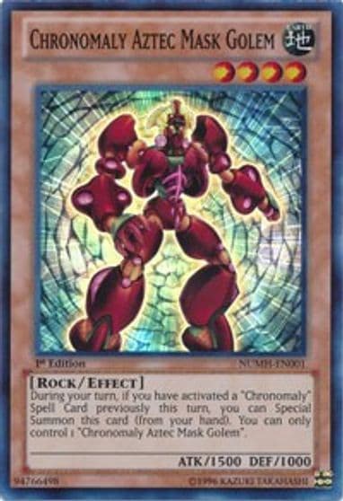 Chronomaly Aztec Mask Golem Number Hunters Yu-Gi-Oh! card