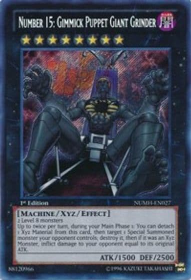 Number 15 Gimmick Puppet Giant Grinder Number Hunters Yu-Gi-Oh! card