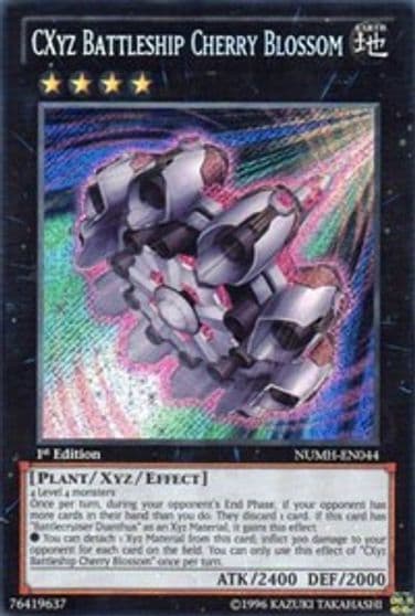 CXyz Battleship Cherry Blossom Number Hunters Yu-Gi-Oh! card