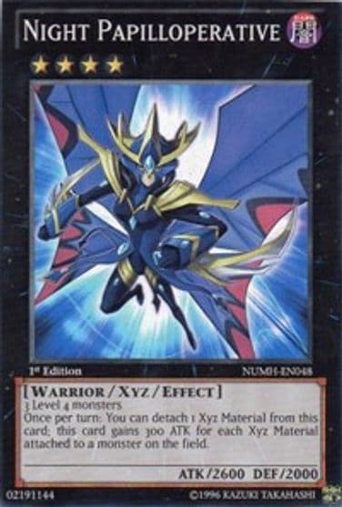 Night Papilloperative Number Hunters Yu-Gi-Oh! card